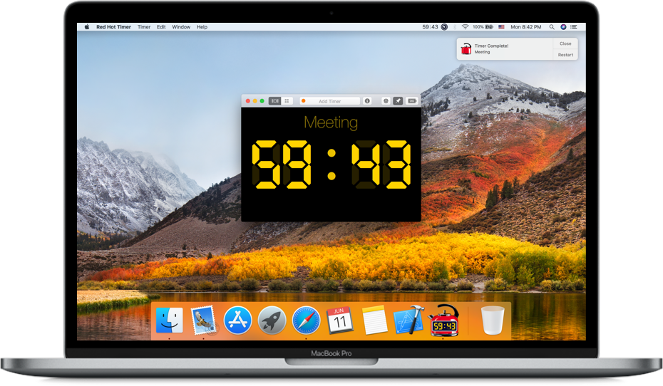 simple timer for mac high sierra